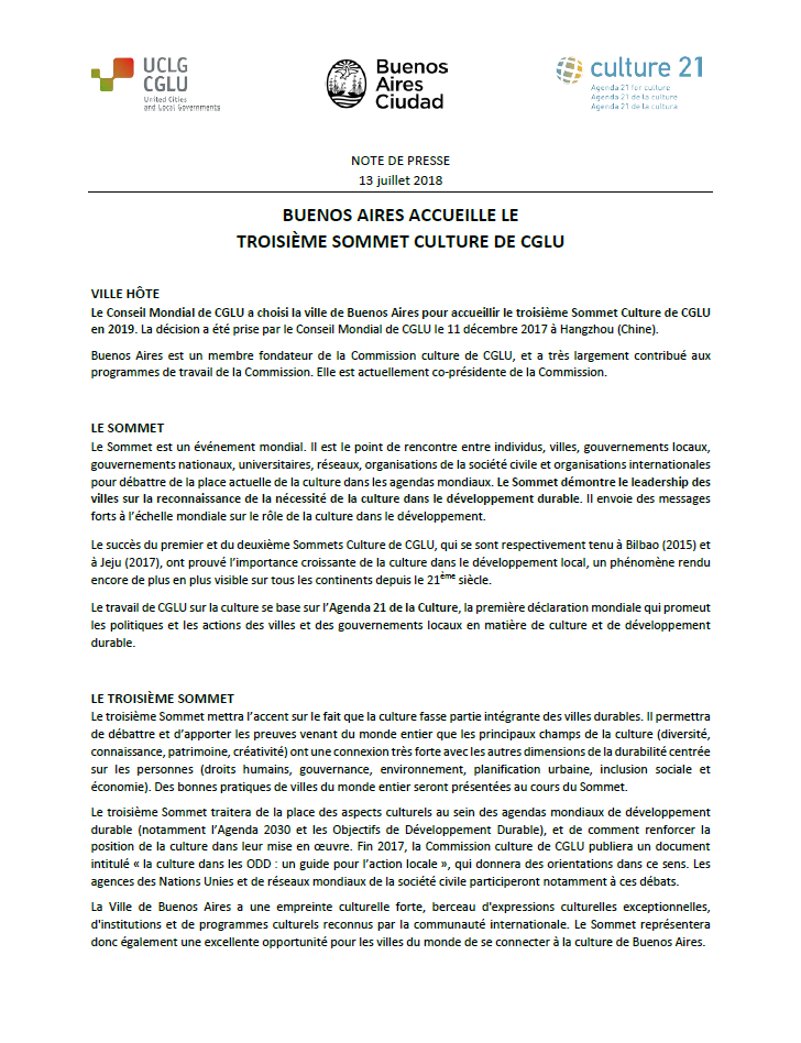 Note de presse