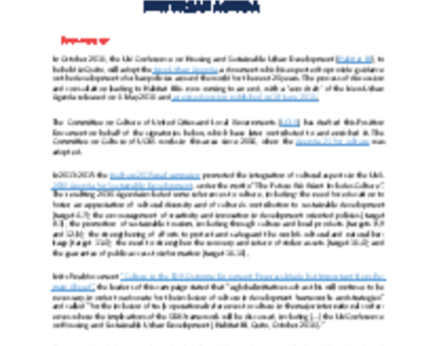 Culture 21 Agenda 21 For Culture