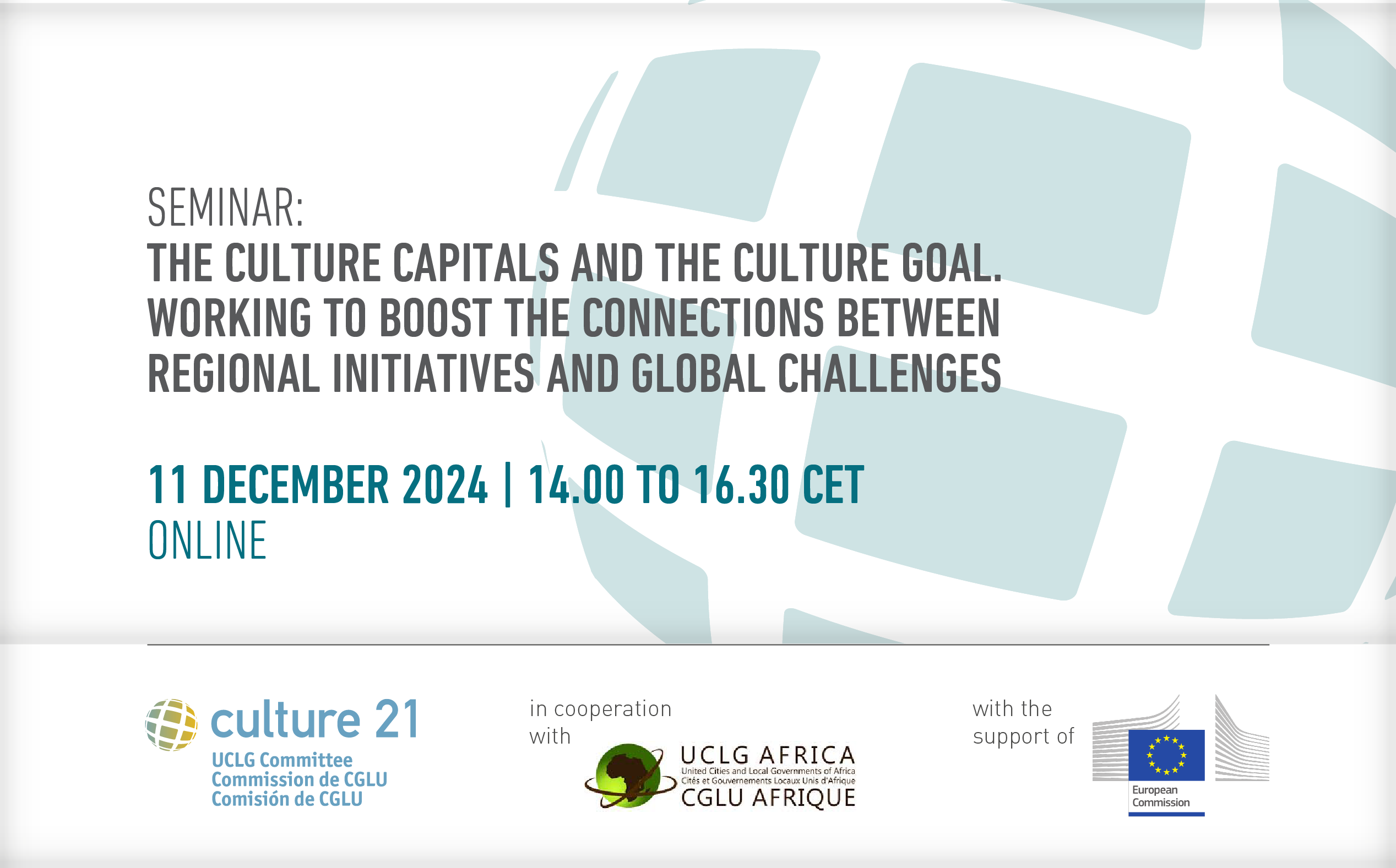 Séminaire : Capitales de la Culture et l'Objectif Culture