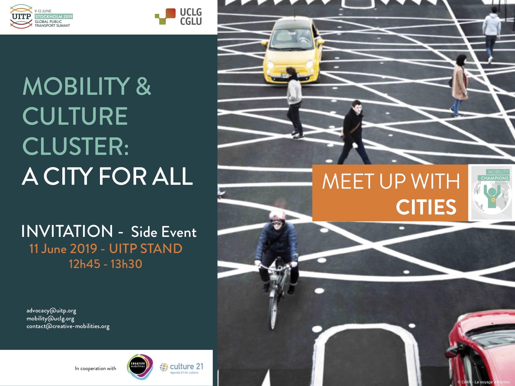 Mobility &amp; culture cluster: a city for all