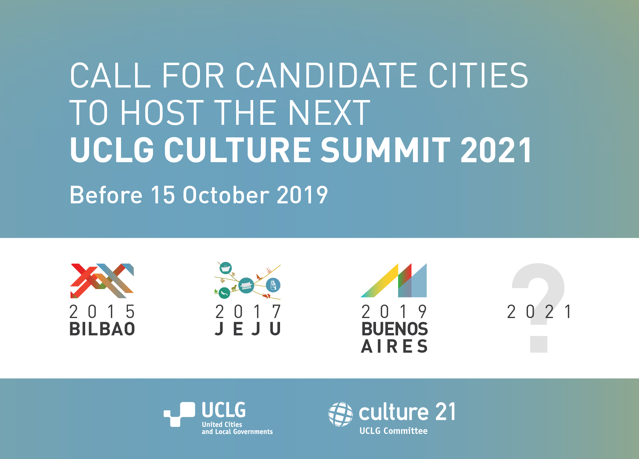 UCLG Culture Summit 2021 - Call for candidacies