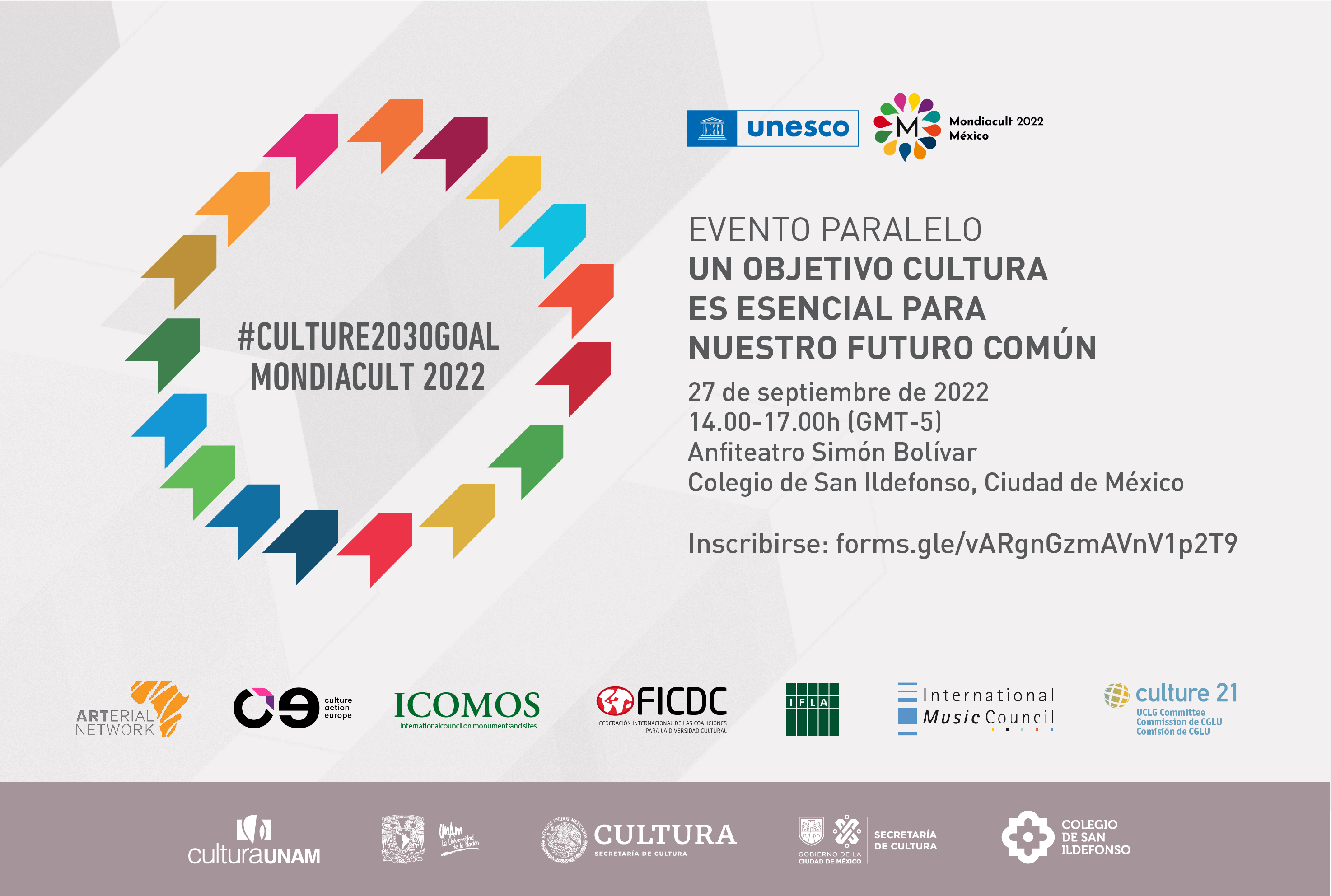 Un Objetivo Cultura es esencial para nuestro Futuro Común