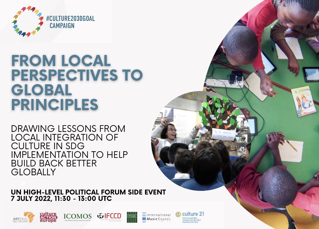 HLPF 2022 : sesión paralela de la campaña #culture2030goal