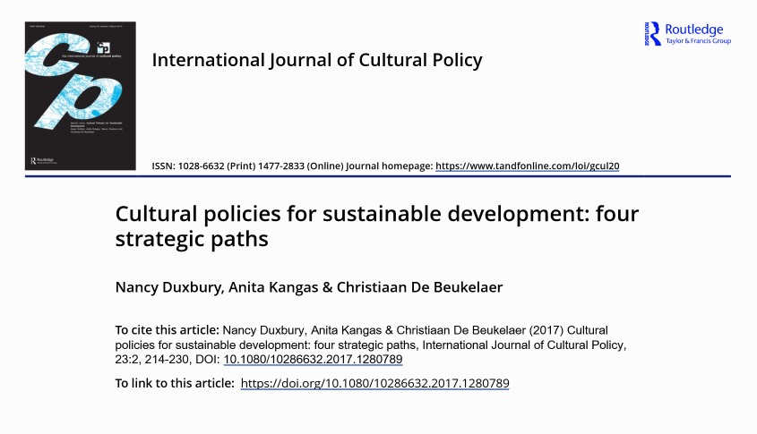 Publication on culture and sustainable development