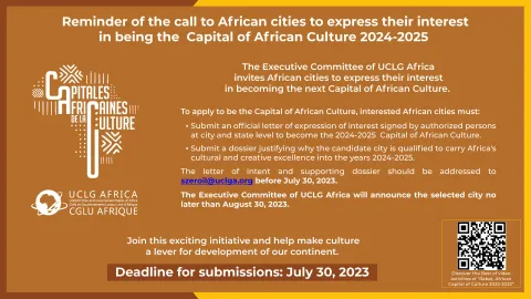 Convocatoria: Capitales africanas de la cultura